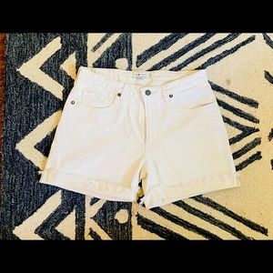 Shorts, white denim